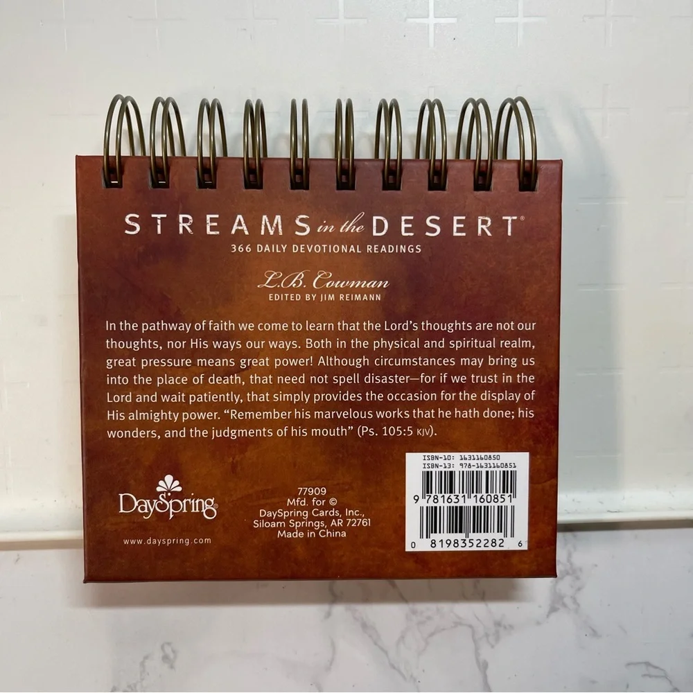 Daily Devotional Desk Calendar, Christian Undated